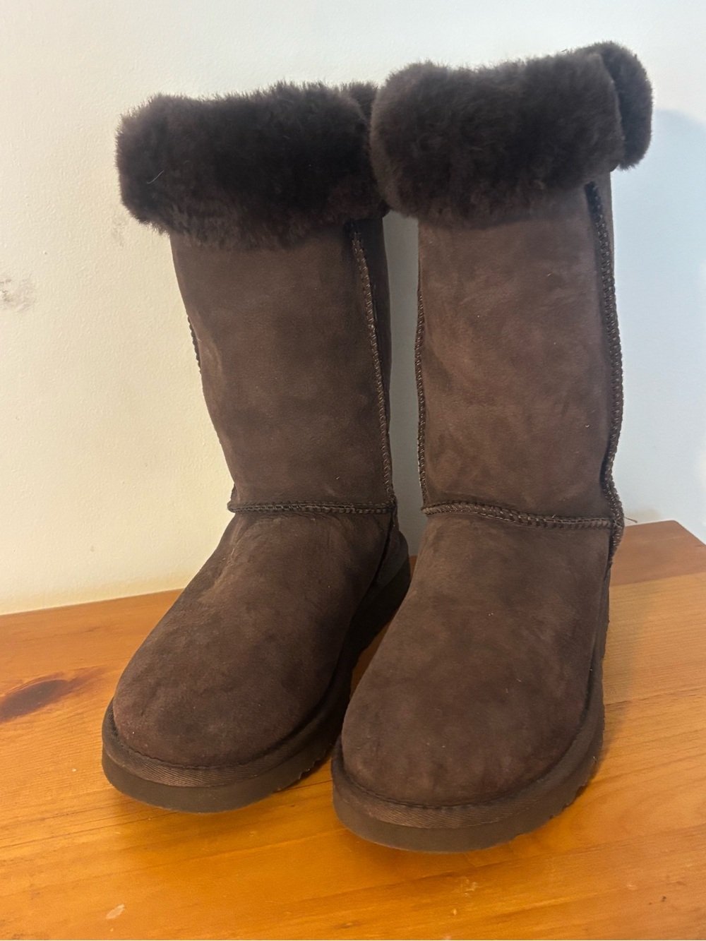 UGG Women's Tall Suede Winter Boots - Dark Brown